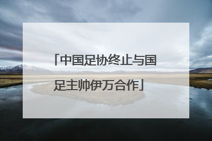 中国足协终止与国足主帅伊万合作
